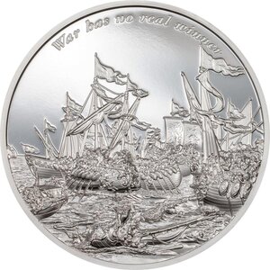 Monnaie WAR HAS NO REAL WINNER Time Flies 5 Oz Argent 3000 Francs Gabon 2025