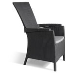 Keter Chaises inclinables de jardin Vermont lot de 2 Graphite