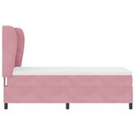 vidaXL Lit à ressorts avec matelas Rose 200 x 90 cm Velours