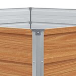 vidaXL Jardin surélevé Aspect bois 129 x 129 x 45 cm Acier galvanisé