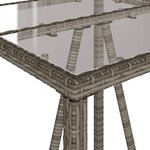 vidaXL Ensemble de bar de jardin 5 Pièces avec coussins gris poly rotin