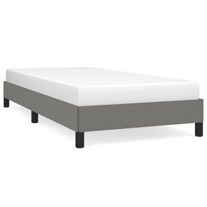 vidaXL Cadre de lit sans matelas gris foncé 100x200 cm tissu
