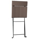 vidaXL Chaises de bistrot pliantes lot de 2 Résine tressée et acier
