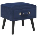 vidaXL Tables de chevet 2 Pièces Bleu 40x35x40 cm Velours