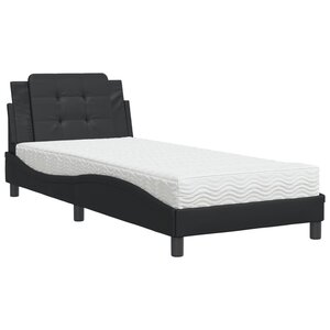 vidaXL Cadre de lit sans matelas Zadar noir 100x200 cm similicuir