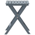 vidaXL Table d’appoint pliable gris bois de peuplier massif