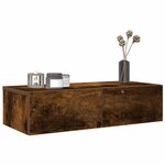 vidaXL Étagère murale avec tiroirs chêne fumé bois d'ingénierie