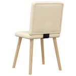 vidaXL Chaises à manger lot de 6 crème tissu