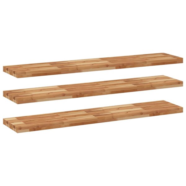vidaXL Étagères flottantes 3 Pièces 160x30x4 cm acacia massif à l'huile