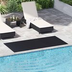 vidaXL Tapis de sol Noir 1 x 2 m Caoutchouc