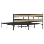vidaXL Cadre de lit en métal sans matelas chêne sonoma 180x200 cm
