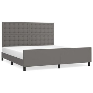 vidaXL Cadre de lit sans matelas gris 160x200 cm similicuir