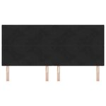 vidaXL Tête de lit avec tête de lit Noir 200 cm Cuir synthétique