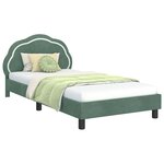 vidaXL Cadre de lit pour enfants avec tête de lit Vert Mer 90 x 200 cm