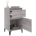 vidaXL Table de chevet sonoma gris 40x35x70 cm