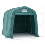 vidaXL Tente de garage PVC 1 6x2 4 m Vert