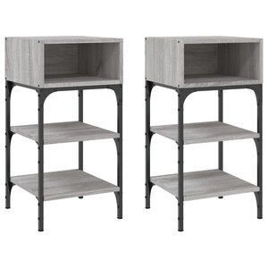vidaXL Tables de chevet 2 Pièces sonoma gris 35x34 5x70cm bois ingénierie