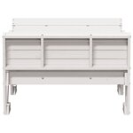 vidaXL Table de pique-nique pour enfants blanc bois massif de pin