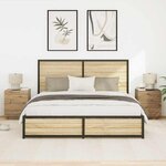 vidaXL Cabinet de chevet avec 2 Pièces Chêne artisanal 45 x 40 x 55 cm