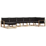 vidaXL Ensemble de canapés d'extérieur 7 pc Blanc et noir
