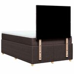 vidaXL Sommier à lattes de lit et matelas marron foncé 120x190cm tissu