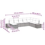 vidaXL Ensemble de canapé de jardin 8 Pièces Beige Poly rotin