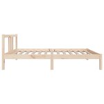 vidaXL Cadre de lit bois massif 90x190 cm simple