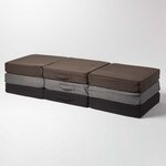 Coussin d'assise déhoussable pour canapé 3 places en suédine  Gris - HOMESCAPES