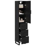 vidaXL Haut Armoire Chêne noir 34 5 x 34 x 180 cm Bois d'ingénierie