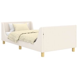 vidaXL Cadre de lit pour enfants avec tête de lit Crème 90 x 200 cm