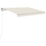 vidaXL Store banne électrique avec LED et capteur 3 5 x 2 5 m Crème
