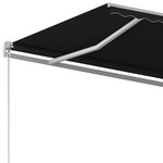 vidaXL Auvent rétractable automatique avec poteaux 4 5x3 m Anthracite