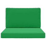 vidaXL Coussin de canapé d'extérieur 2 Pièces Vert Polyester