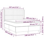 vidaXL Sommier à lattes de lit et matelas Gris foncé 140x200cm Velours