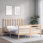 vidaXL Cadre de lit sans matelas bois de pin massif