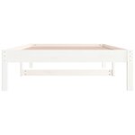 vidaXL Lit de jour Blanc 80x200 cm Bois de pin massif