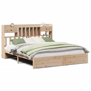 vidaXL Lit bibliothèque sans matelas 180x200 cm bois massif de pin