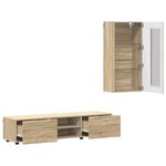 vidaXL Ensemble meuble TV FLORIN Chêne Sonoma Bois d'ingénierie