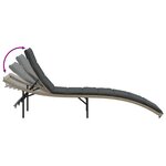 vidaXL Chaises longues lot de 2 avec table gris clair résine tressée