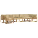 vidaXL Ensemble de canapés d'extérieur 7 pc Blanc et Beige
