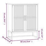 vidaXL Buffet noir 60x30x75 cm bois d'ingénierie