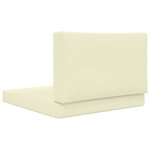 vidaXL Coussin de canapé d'extérieur 2 Pièces Crème Polyester