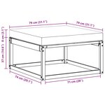 vidaXL Pouf d'Extérieur Bois d'Acacia Massif Blanc