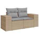 vidaXL Ensemble de canapé de jardin 10 Pièces Beige  Gris clair