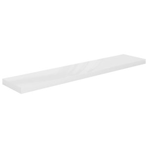 vidaXL Étagère murale flottante Blanc brillant 120x23 5x3 8 cm MDF