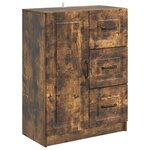vidaXL Buffet Chêne fumé 66 x 34 5 x 87 cm Bois d'ingénierie