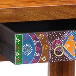 vidaXL Table de maquillage Marron miel en bois massif d'acacia
