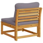 vidaXL Salon de jardin avec coussins bois massif d'acacia