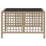 vidaXL Salon de jardin d'angle avec coussins 3Pièces beige résine tressée