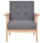 vidaXL Ensemble de canapés 2 Pièces Tissu Gris foncé